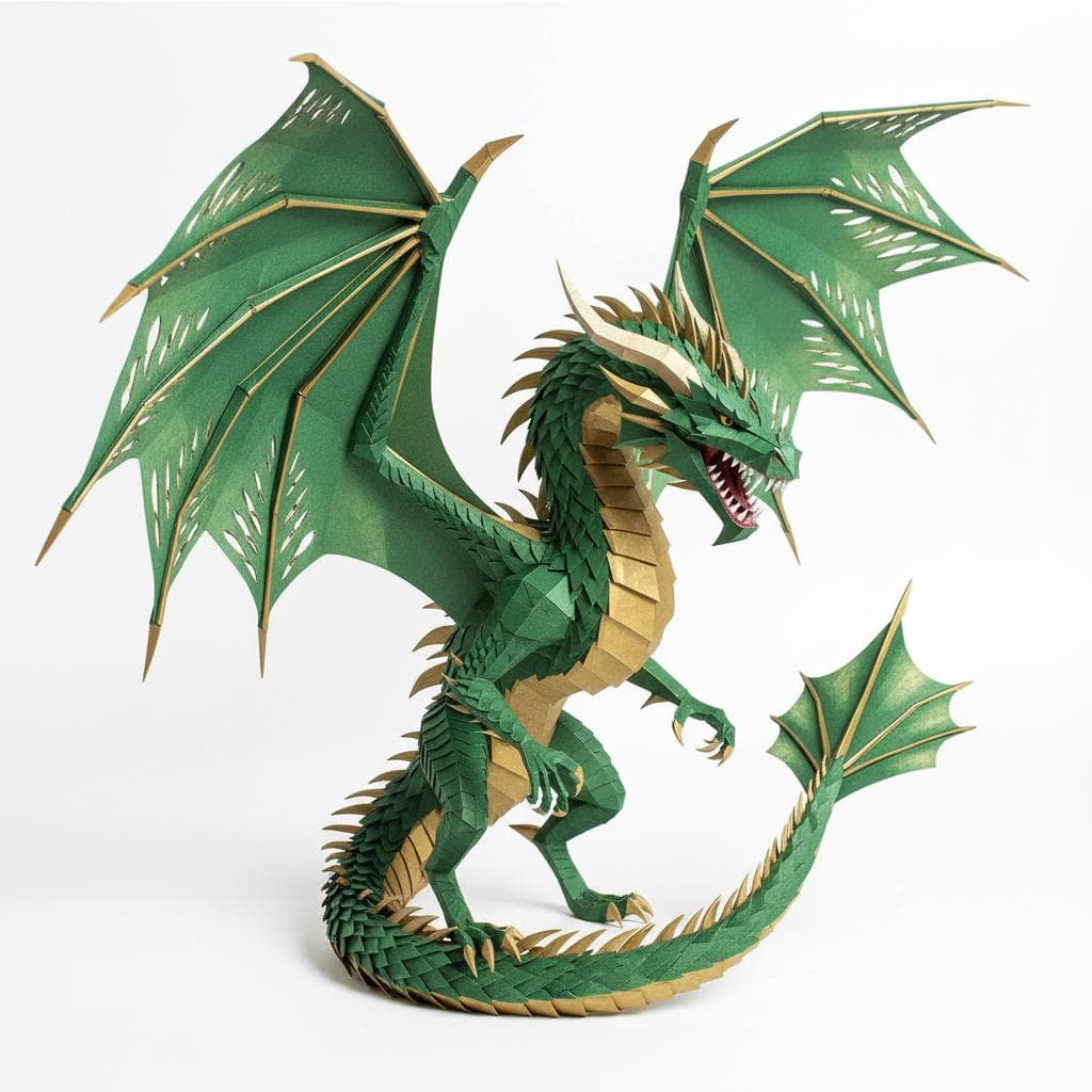 Dragon papercraft build