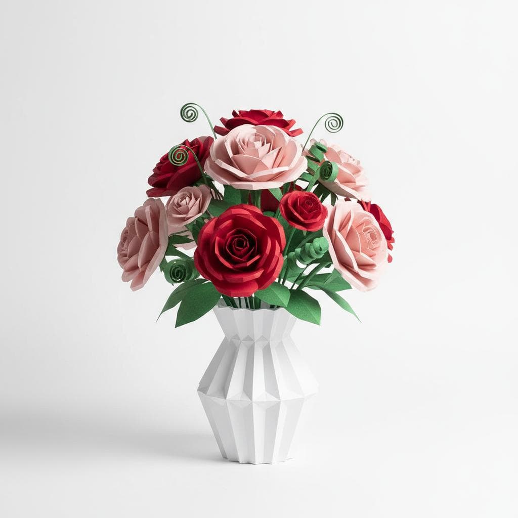 Roses papercraft build